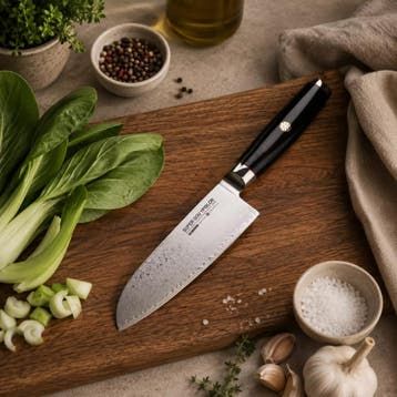 Yaxell Super Gou Ypsilon Santoku mes 16,5 cm – 193 Lagen.., Ophalen of Verzenden, Nieuw, Hout