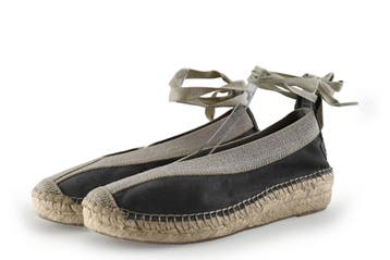 Shabbies Amsterdam Espadrilles in maat 38 Grijs, Shabbies Amsterdam, Verzenden, Zo goed als nieuw, Grijs