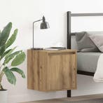 vidaXL Nachtkastjes 2 st wandgemonteerd 38x34x40 cm, Huis en Inrichting, Slaapkamer | Nachtkastjes, Verzenden, Nieuw, Hout