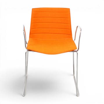 Arper Catifa 46 vergaderstoel, oranje - loop frame, Huis en Inrichting, Stoelen, Ophalen of Verzenden, Gebruikt, Overige kleuren