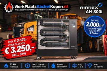 Airrex AH-800i Infraroodheater Diesel 22kW Aanbieding, Ophalen of Verzenden, Nieuw, Vrijstaand