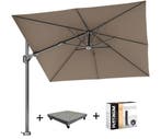 Voyager T2 zweefparasol 270x270 cm Havanna met 90KG voet en, Tuin en Terras, Parasols, Ophalen of Verzenden, Nieuw