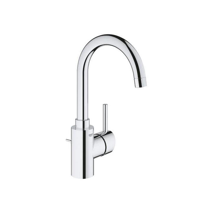 GROHE Concetto Wastafelkraan Met Waste Met Hoge Uitloop, Doe-het-zelf en Verbouw, Sanitair, Kraan, Nieuw, Chroom, Ophalen of Verzenden