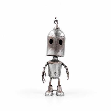 Beeld, Large Metal Robot Ornament - 43 cm - Metaal