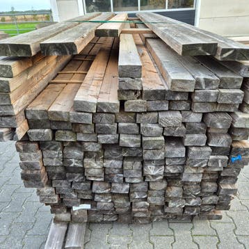 Partij Thermo Vuren Balken 4200x100x50mm, Tuin en Terras, Ophalen of Verzenden, Nieuw