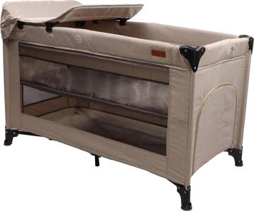 MamaLoes Raff Taupe Deluxe Campingbed incl. Aankleedvlak, Verzenden, Nieuw