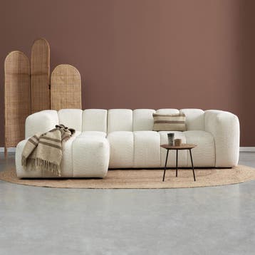 *WOONWINKEL* Design Bank Creme Hoek Links, Huis en Inrichting, Verzenden, Nieuw