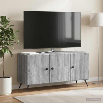 vidaXL TV-kast Grijs sonoma 99 x 34,5 x 50 cm Bewerkt hout, Minder dan 50 cm, Verzenden, Nieuw, Minder dan 100 cm