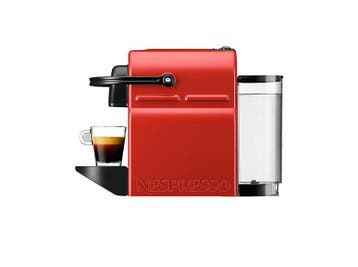 Krups -   Nespresso Inissia - Capsulemachine Rood, Verzenden, Nieuw, Koffiepads en cups, Afneembaar waterreservoir