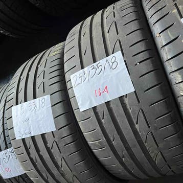 2 x Bridgestone Potenza S001 245-35-18 Zomerbanden 6mm, Auto-onderdelen, 18 inch, Ophalen of Verzenden, Band(en), Personenwagen