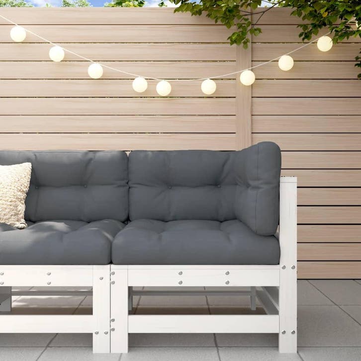 vidaXL Hoekbank met kussens massief grenenhout, Tuin en Terras, Tuinsets en Loungesets, Nieuw, Verzenden
