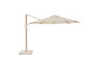 Challenger T2 premium Ø350 cm teak champagne, Tuin en Terras, Parasols, Ophalen of Verzenden, Nieuw