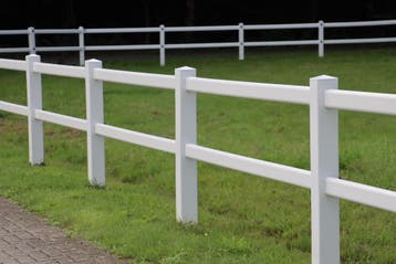 Kunststof omheining | pvc omheining | hekwerk tuin, Weidegang, 4 paarden of pony's of meer