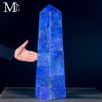 Majestueus Lapis Lazuli Mozaïek Obelisk met massieve