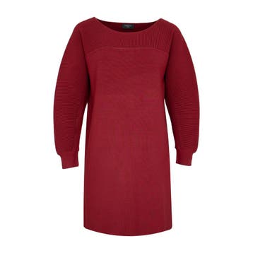 Nenette • bordeaux rode jurk Terry • M, Kleding | Dames, Maat 38/40 (M), Verzenden, Rood, Nenette