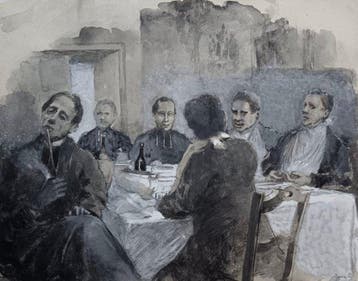 Carlo Paolo Agazzi (1870-1922) - Scena in osteria, Antiek en Kunst