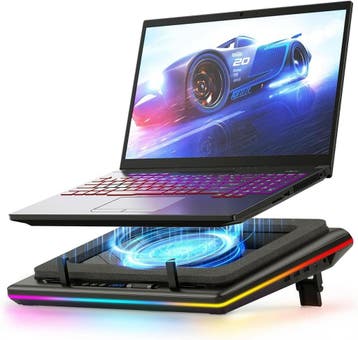 Laptop Koelpad 19 inch - RGB - Retourdeal 59% Korting, Computers en Software, Ophalen of Verzenden, Nieuw, Luchtkoeling