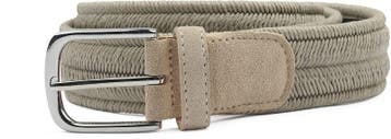 Profuomo Waxed Geweven Riem Khaki maat 115 Heren, Verzenden, Nieuw, Profuomo, Echt leder