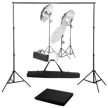 vidaXL Fotostudioset met verlichtingsset en achtergrond, Audio, Tv en Foto, Fotografie | Fotostudio en Toebehoren, Verzenden, Nieuw