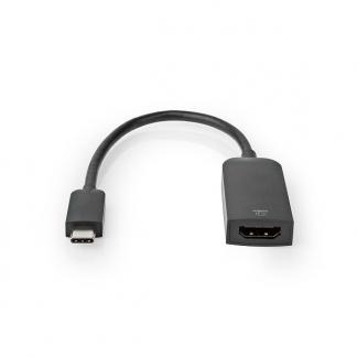USB C naar HDMI adapter | Nedis | 0.2 meter (4K@60Hz, Zwart), Verzenden, Nieuw