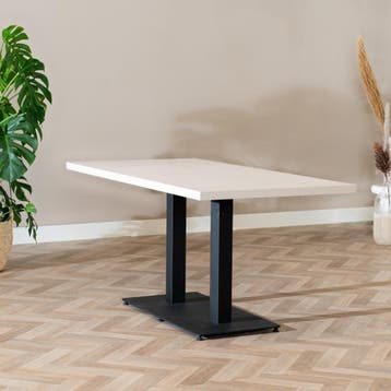 50% Korting: Eettafel Nils melamine beige 160 x 80 cm, Huis en Inrichting, Ophalen, Zo goed als nieuw, Rechthoekig, Scandinavisch, Modern
