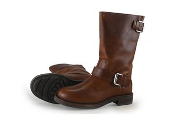 Shabbies Amsterdam Biker boots in maat 38 Bruin, Verzenden, Overige typen, Zo goed als nieuw, Bruin