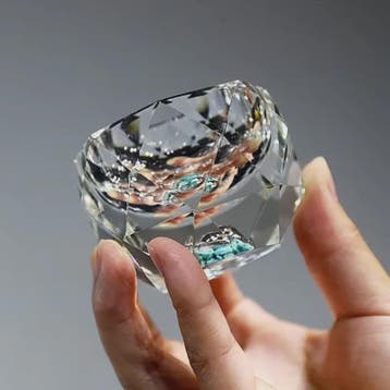 Luxe Kristalglas Shotglas 50ml met Dubbele Bodem en Goudfoli, Antiek en Kunst, Antiek | Glas en Kristal, Verzenden