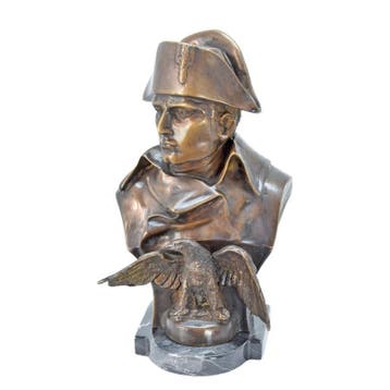 A BRONZE BUST OF NAPOLEON (Beeldjes - Decoratie, Interieur), Verzenden, Nieuw