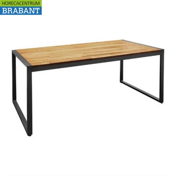 Bolero rechthoekige stalen en acaciahouten industriële tafel, Ophalen of Verzenden, Nieuw in verpakking