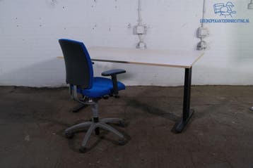 Stijlvol bureau 160x80 ahorn handmatig verstelbaar zwart, Overige typen, Gebruikt, Verzenden, Overige merken