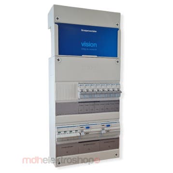 Groepenkast Hager Vision  8 groepen 3 fase 2ALS4P30 4L+4L HS, Ophalen of Verzenden, Nieuw, Groepenkast