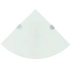 vidaXL Hoekschappen 2 st met chromen dragers 25x25 cm glas, Verzenden, Nieuw