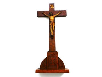 Kruis - Hout, Metaal - 1850-1900 - Kruisbeeld Corpus Jezus -, Antiek en Kunst
