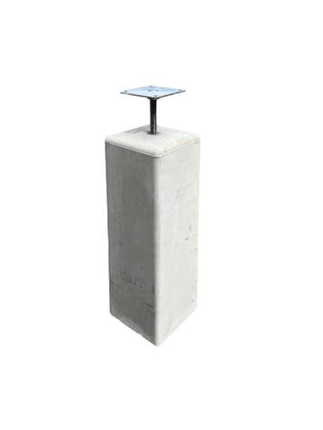 Betonpoer | wit/grijs | 15x15x50cm | aflopend Met stelplaat, Tuin en Terras, Nieuw
