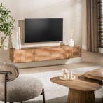 *WOONWINKEL* TV-meubel Mangohout Met Golvend Front, Verzenden, Nieuw