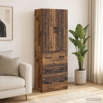 vidaXL Kastenset 2 pcs Oud hout 66 x 34,5 x 87 cm Bewerkt, Huis en Inrichting, Kasten | Overige, Verzenden, Nieuw