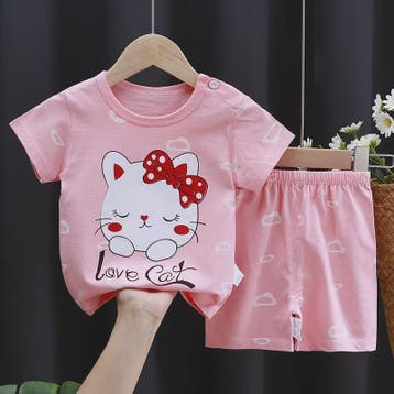 Schattige Kinder T-shirt & Short Set - 100% Katoen met Leuke, Verzenden, Nieuw