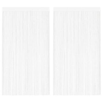 vidaXL Draadgordijnen 2 st 140x250 cm wit, Verzenden, Nieuw, Wit