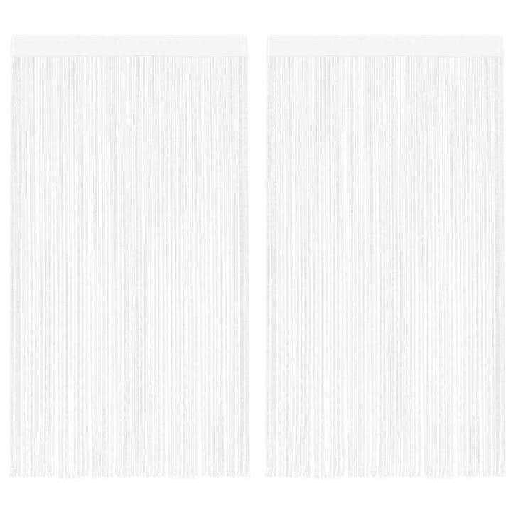 vidaXL Draadgordijnen 2 st 140x250 cm wit, Huis en Inrichting, Stoffering | Gordijnen en Lamellen, Wit, Nieuw, Verzenden