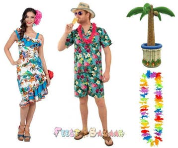 Hawaiifeest artikelen Hawaii Rok Slinger Blouse Versiering, Ophalen of Verzenden, Nieuw, Overige thema's