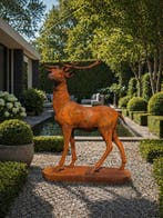 Beeld, XL Deer - 141 cm - Gietijzer - 2026