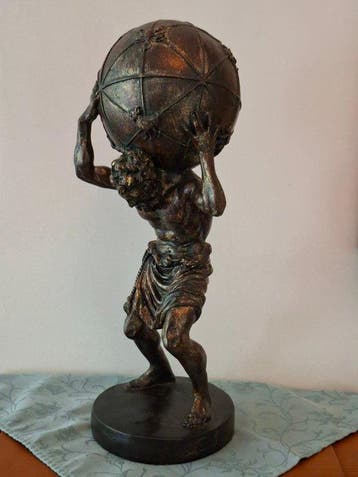 Beeld, Atlas - 43 cm - Hars