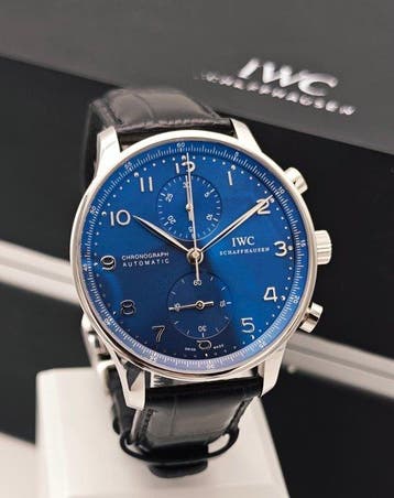 IWC - Portugieser Chronograph Blue Dial “Full Set” -