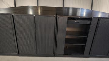 Ahrend roldeurkast 144x120x45 cm zwart | Grote partij, 100 tot 150 cm, 100 tot 150 cm, Ophalen of Verzenden, 25 tot 50 cm