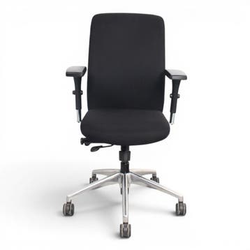 Euroseats Milano bureaustoel, EN1335, zwart-chrome, Huis en Inrichting, Ophalen of Verzenden, Gebruikt