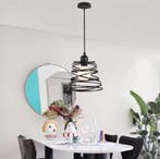 Ronde Ijzeren Hanglamp | E27 Fitting Lamp Industrieel, Verzenden, Nieuw, Glas