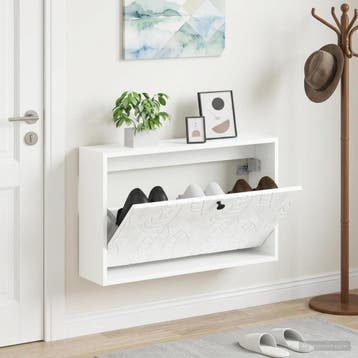 vidaXL Wandgemonteerde Schoenkast DELFT 71 x 17 x 43 cm, Verzenden, Nieuw