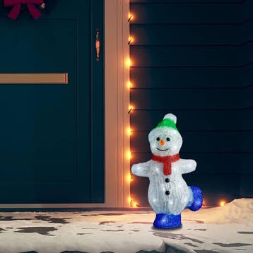 vidaXL Kerstfiguur sneeuwman LED binnen en buiten 30 cm, Diversen, Verzenden, Nieuw
