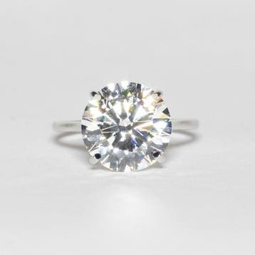 Zonder minimumprijs - Ring - 18 karaat Witgoud - 5.06ct. tw., Nieuw