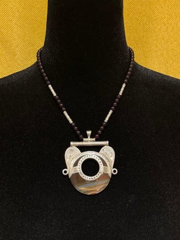 Zilver - Halsketting - Berbere zilveren ketting, Antiek en Kunst